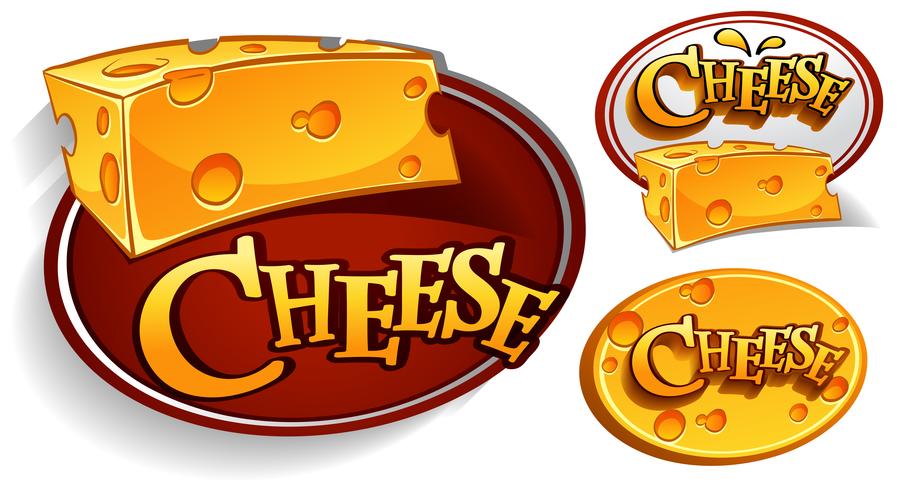 Logo avec du fromage vecteur