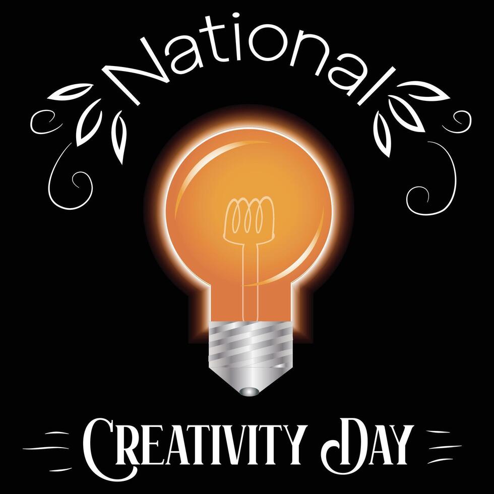 nationale la créativité journée signe vecteur