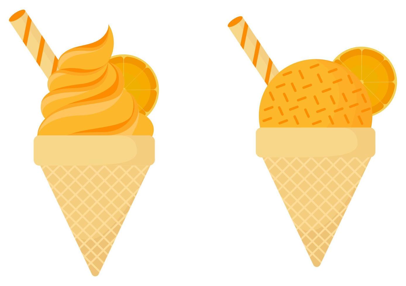 illustration de crème glacée au citron vecteur