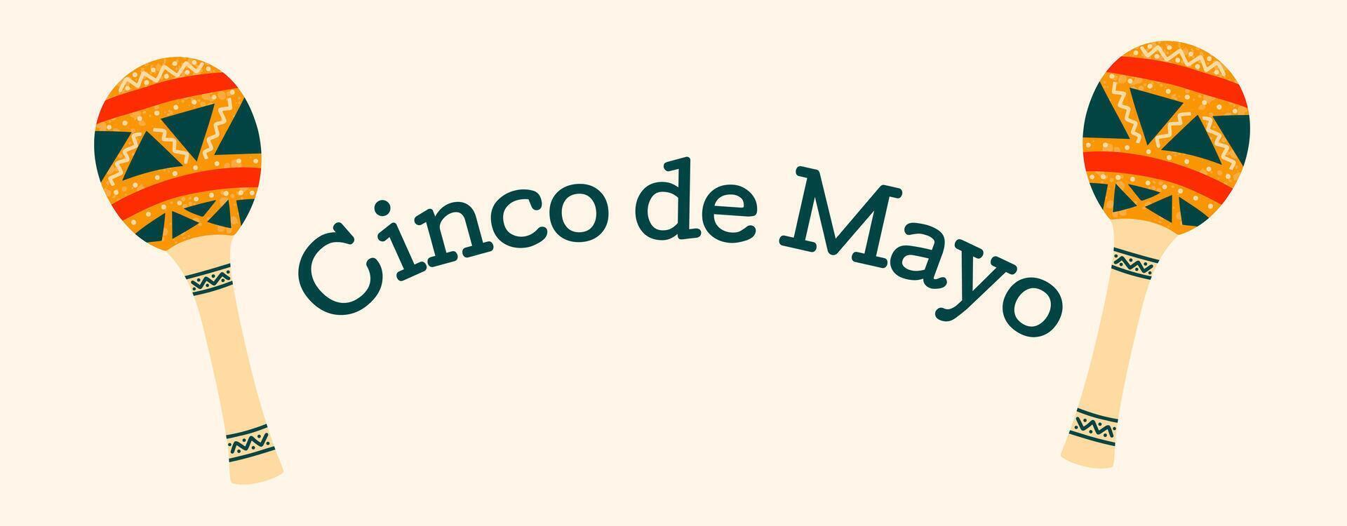 cinco de mayo de fête bannière. vacances dans Mexique. vecteur