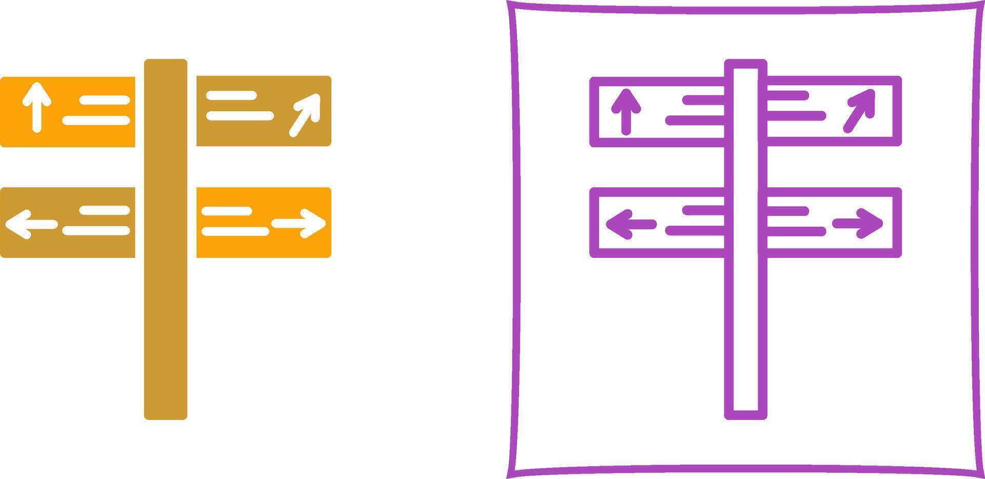 conception d'icône de direction vecteur