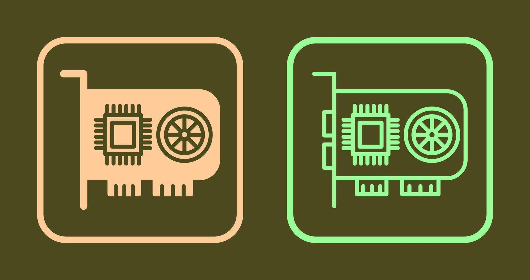 GPU icône conception vecteur