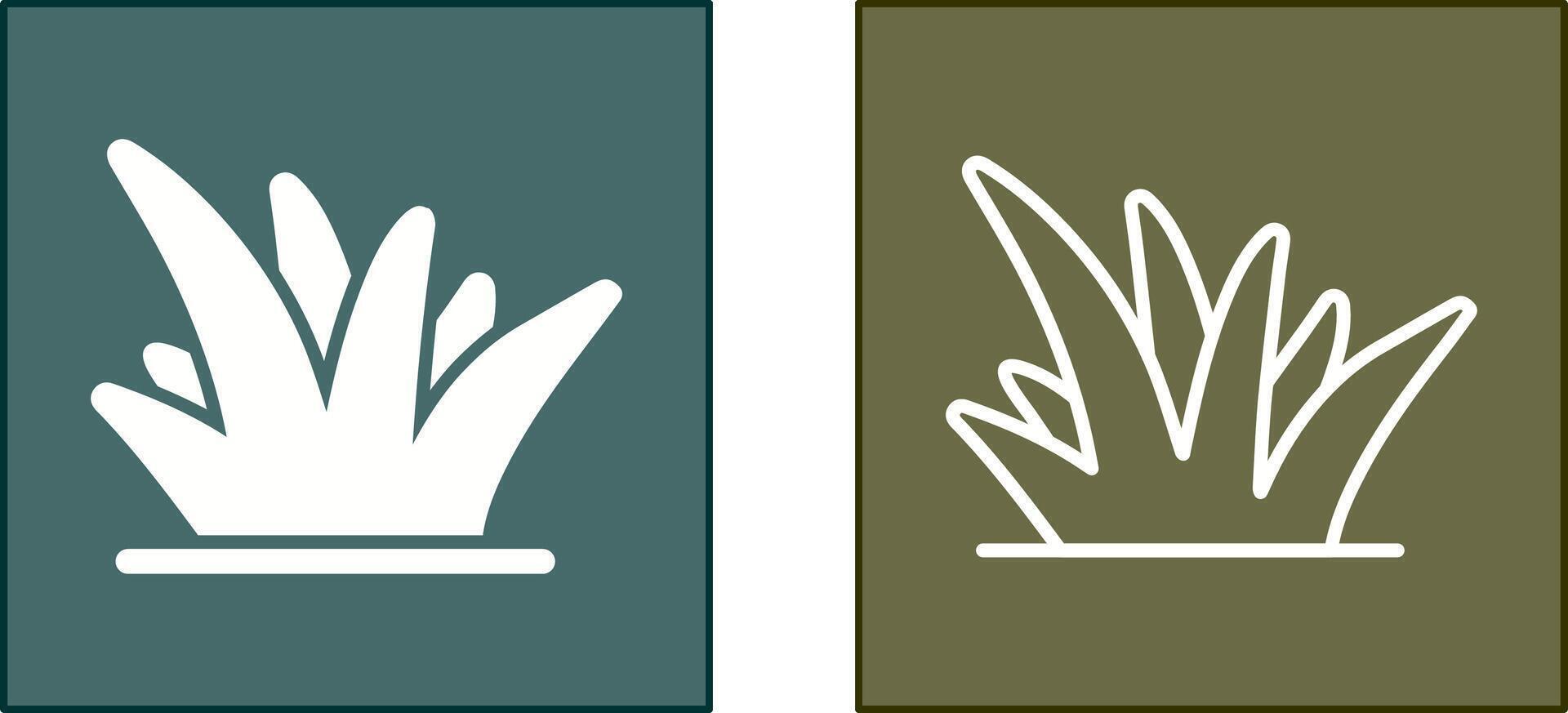 conception d'icône d'herbe vecteur