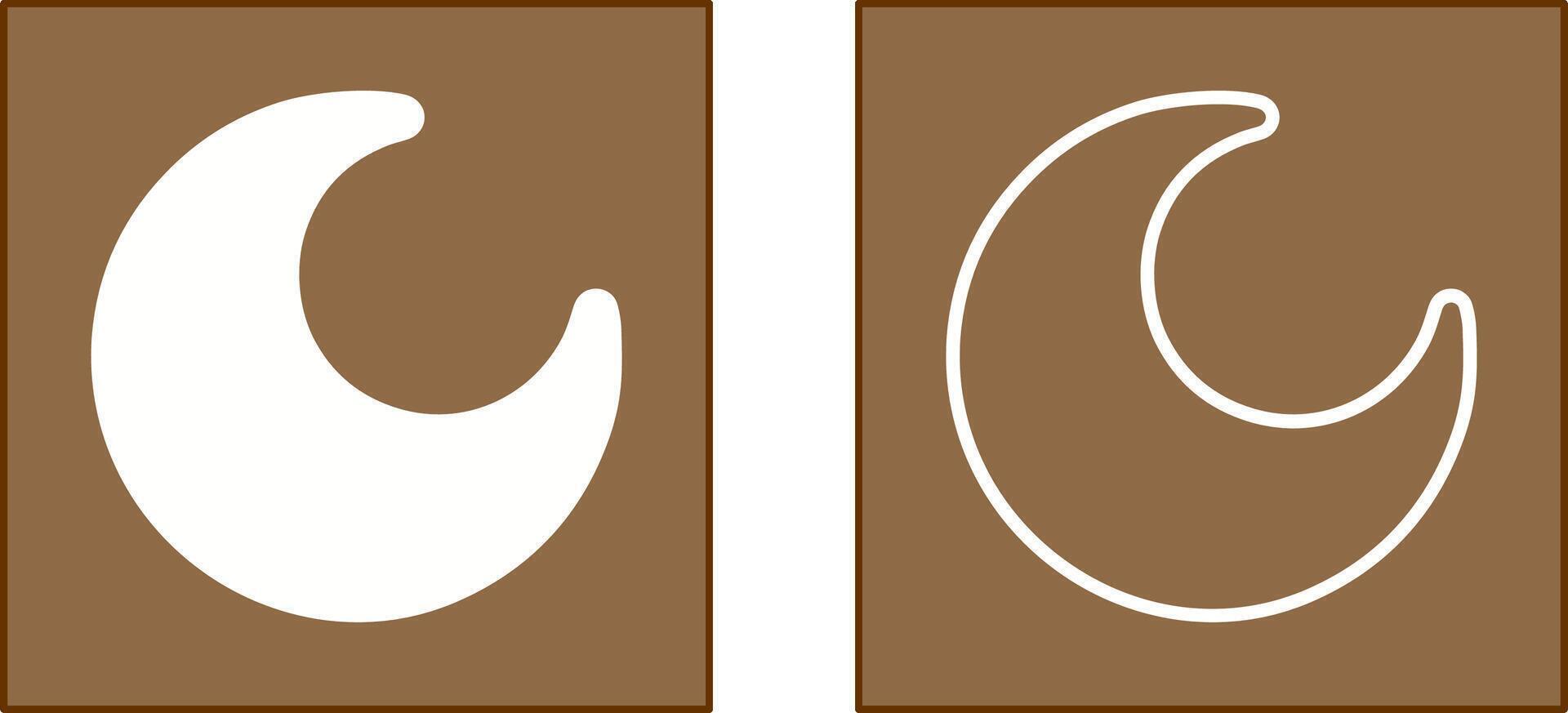 conception d'icône de lune vecteur