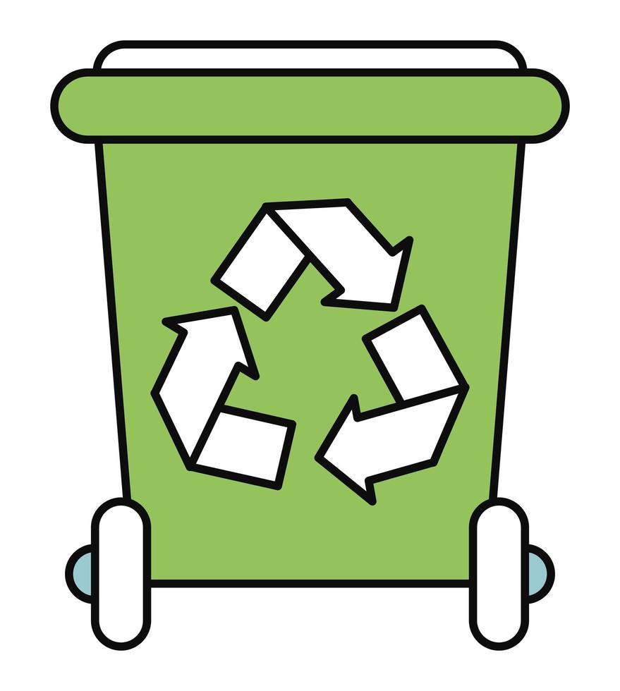 poubelle de recyclage 4313430 Art vectoriel chez Vecteezy
