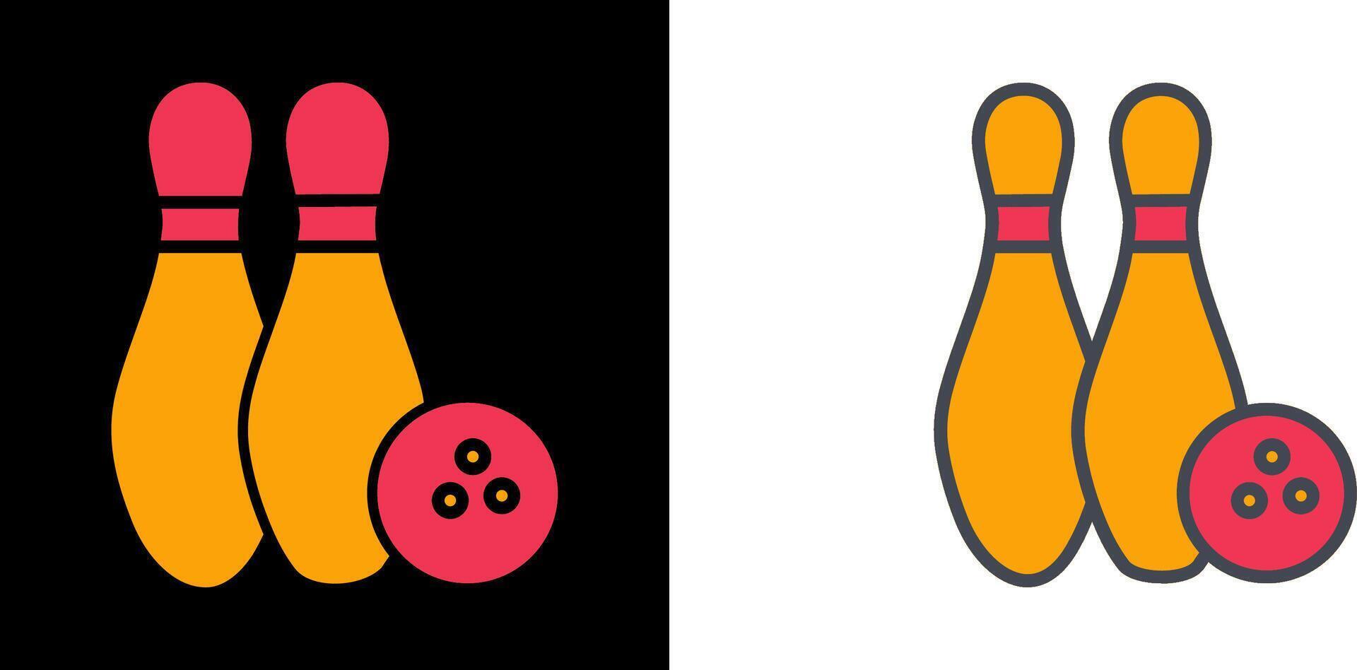 conception d'icône de bowling vecteur
