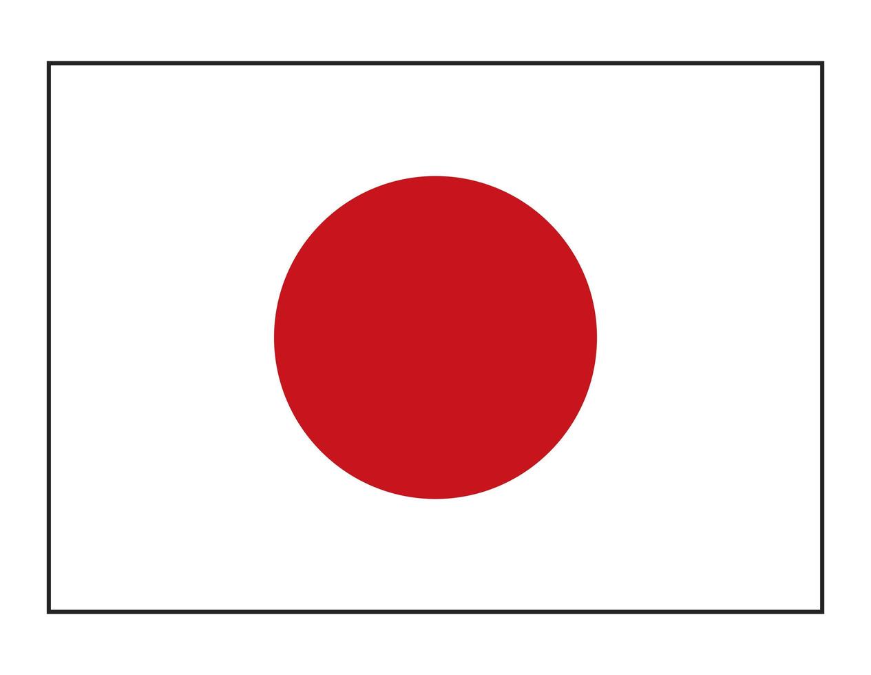 drapeau du pays du japon vecteur