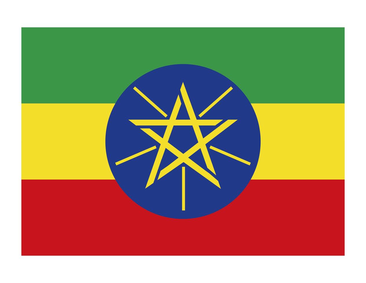 drapeau du pays de l'ethiopie vecteur