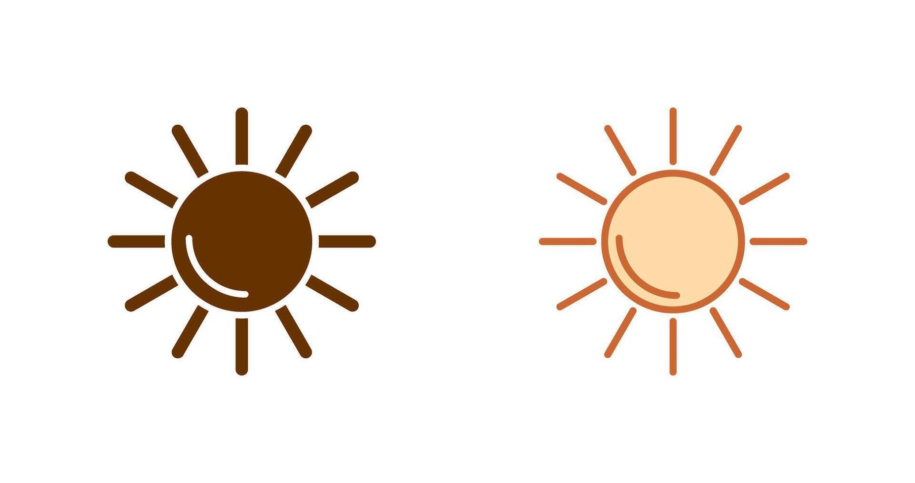 conception d'icône de soleil vecteur