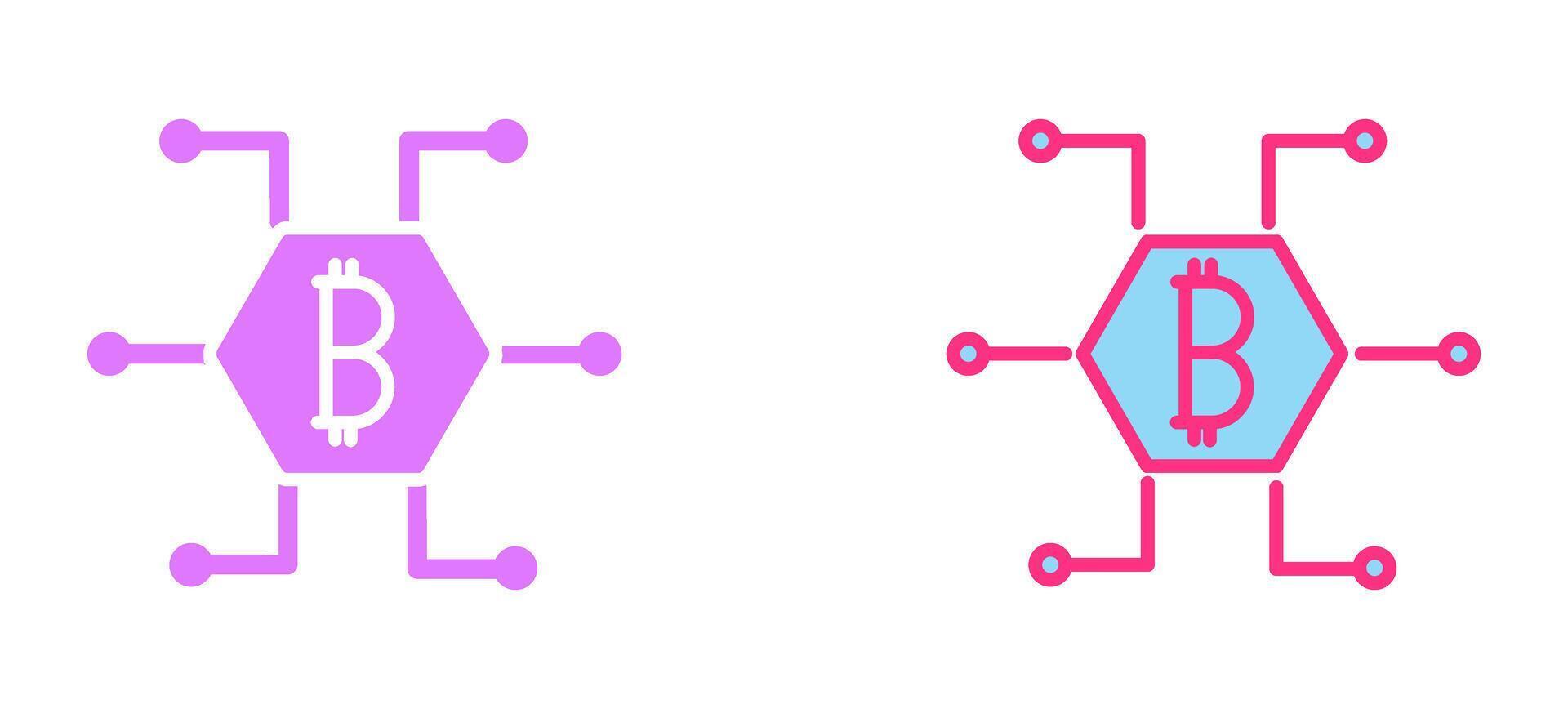 bitcoin icône conception vecteur