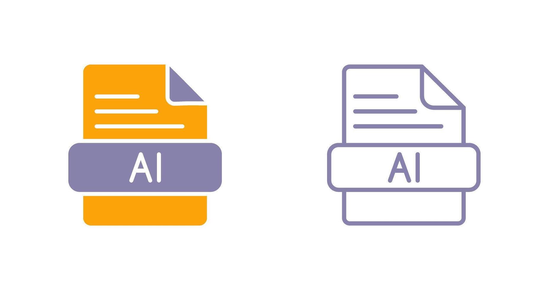 ai icône conception vecteur