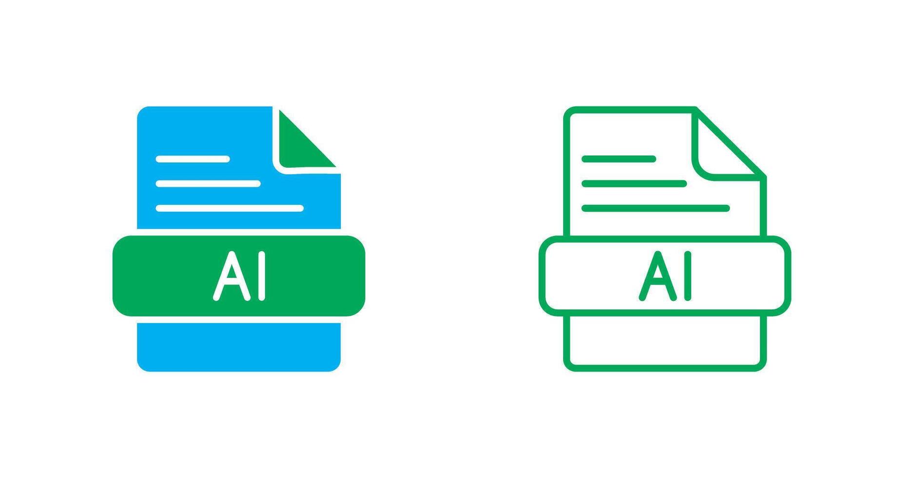 ai icône conception vecteur