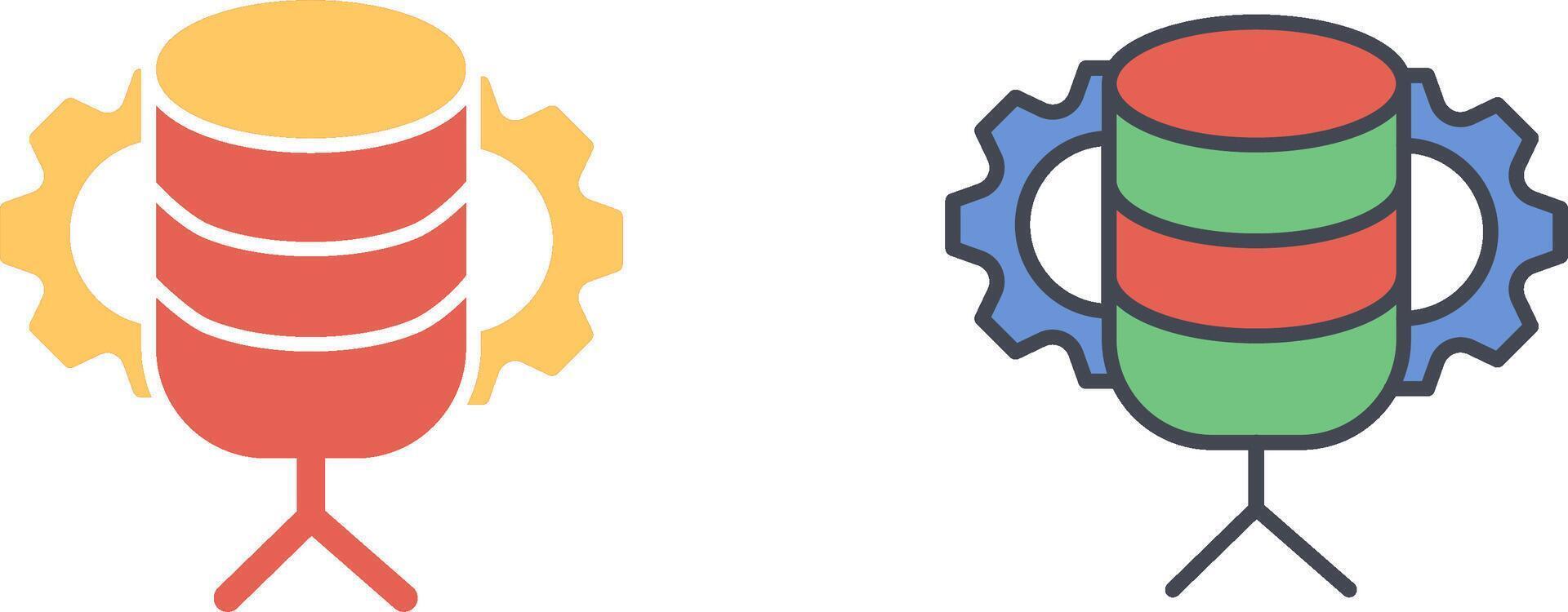 conception d'icône de gestion de base de données vecteur