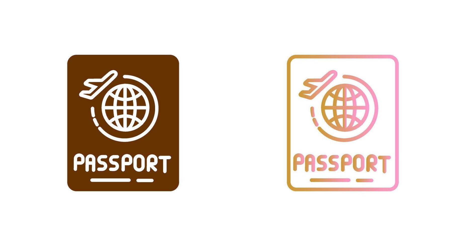 conception d'icône de passeport vecteur