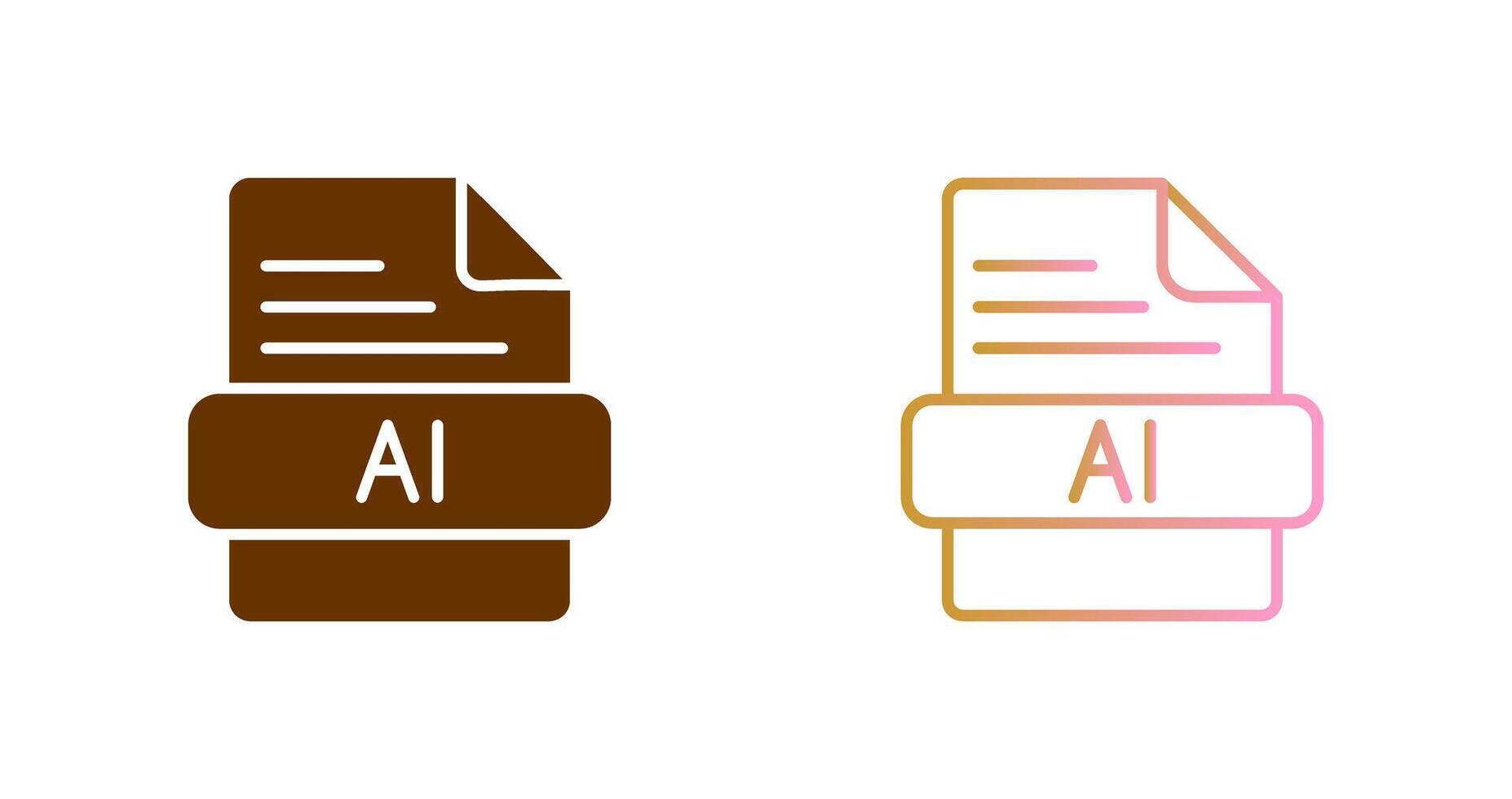 ai icône conception vecteur