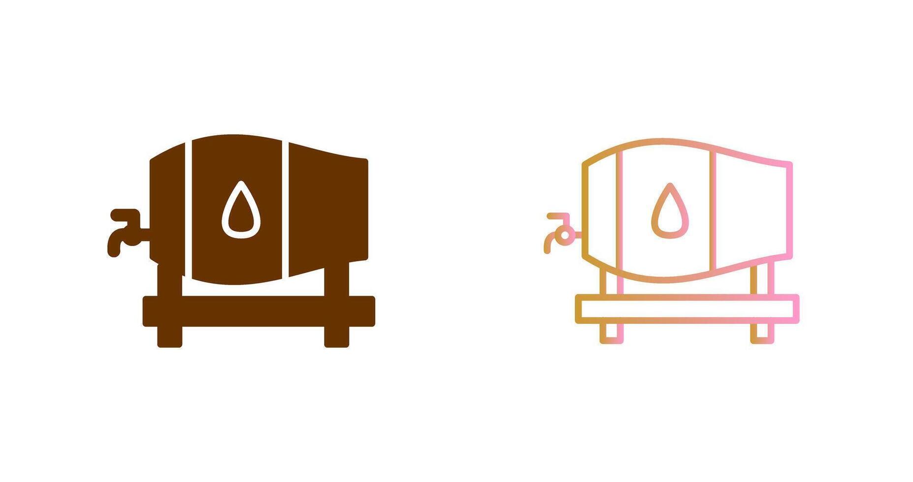 baril avec robinet icône conception vecteur