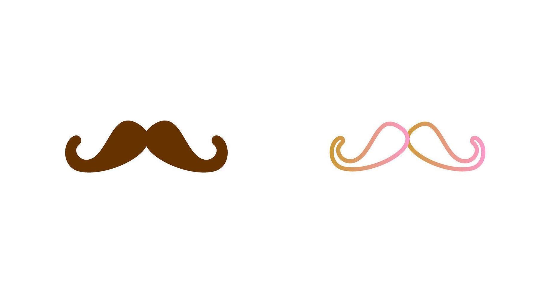 conception d'icône de moustache vecteur
