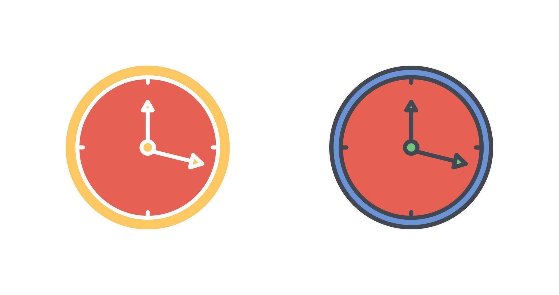 conception d'icône d'horloge vecteur