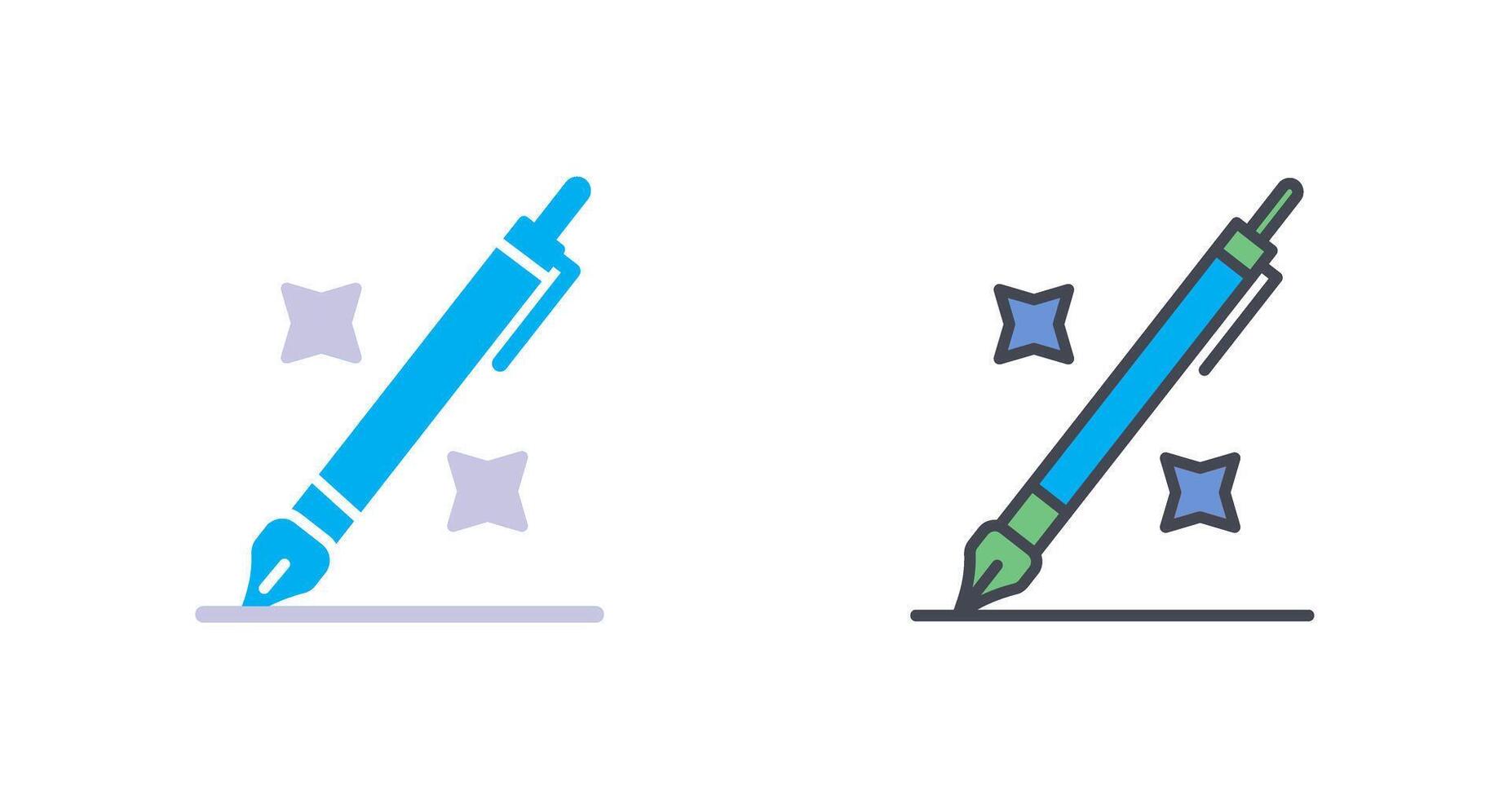 conception d'icône de stylo vecteur