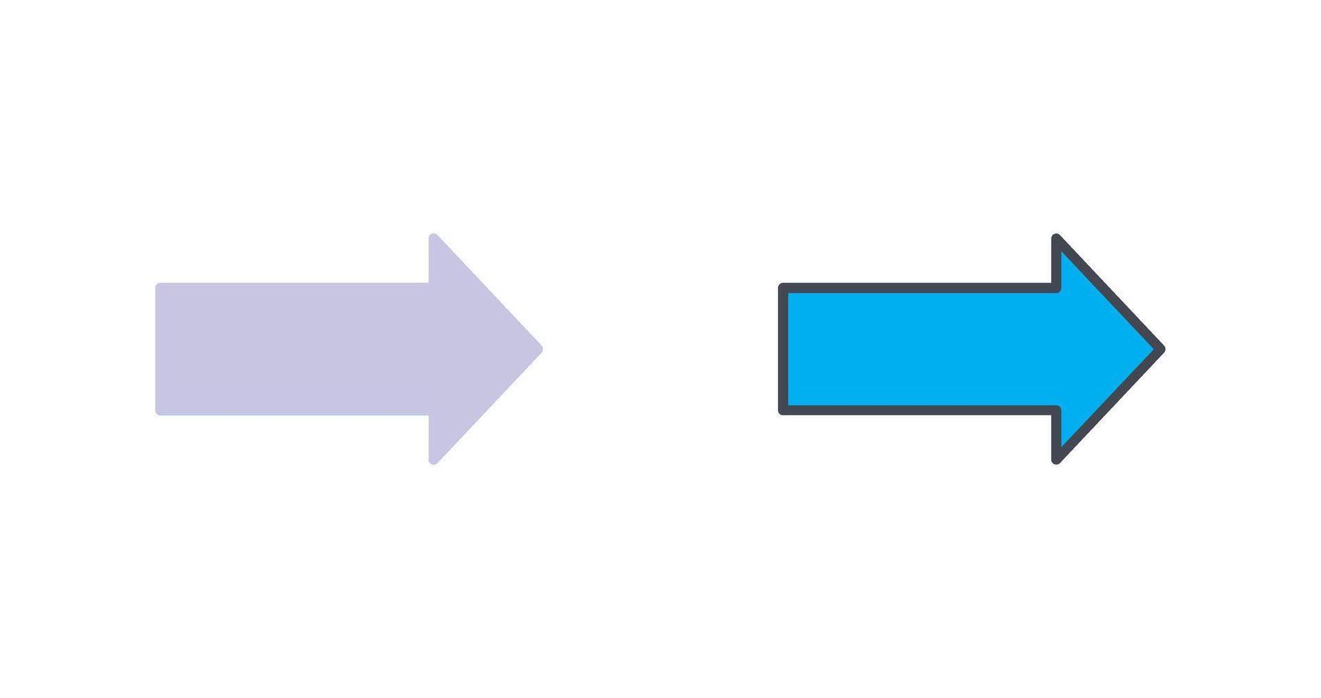 conception d'icône droite vecteur