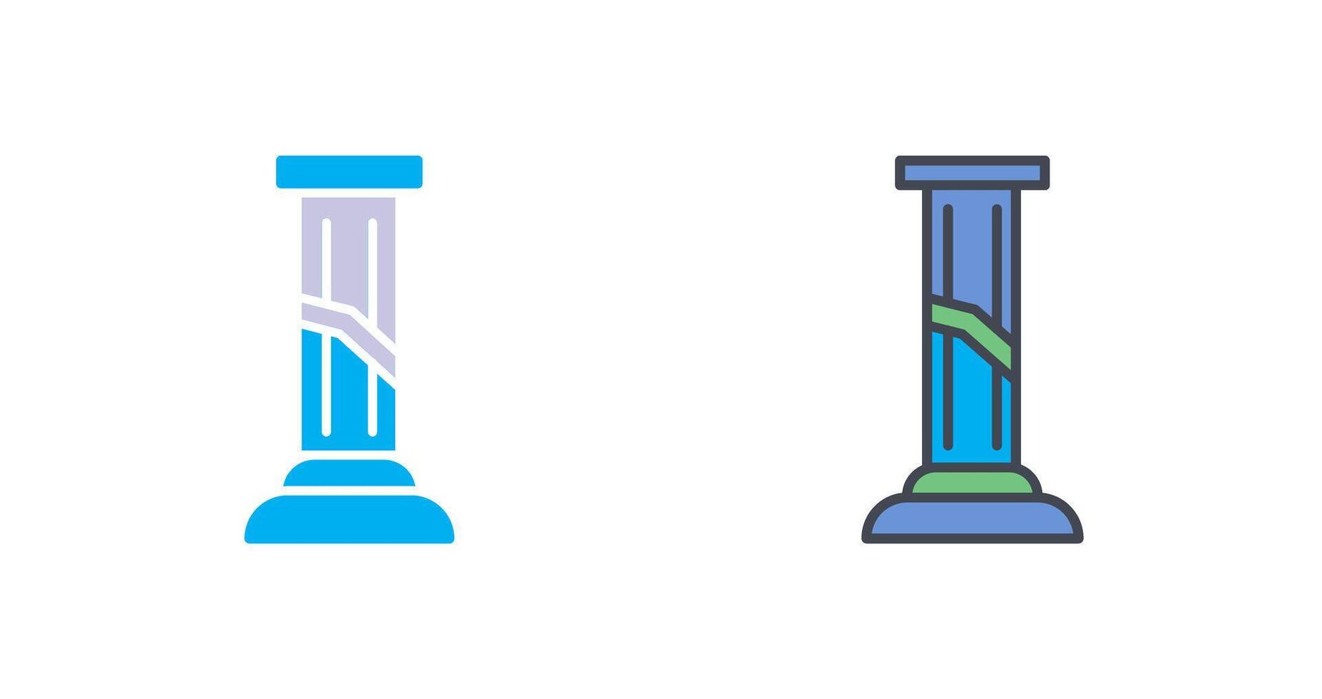 cassé pilier icône conception vecteur