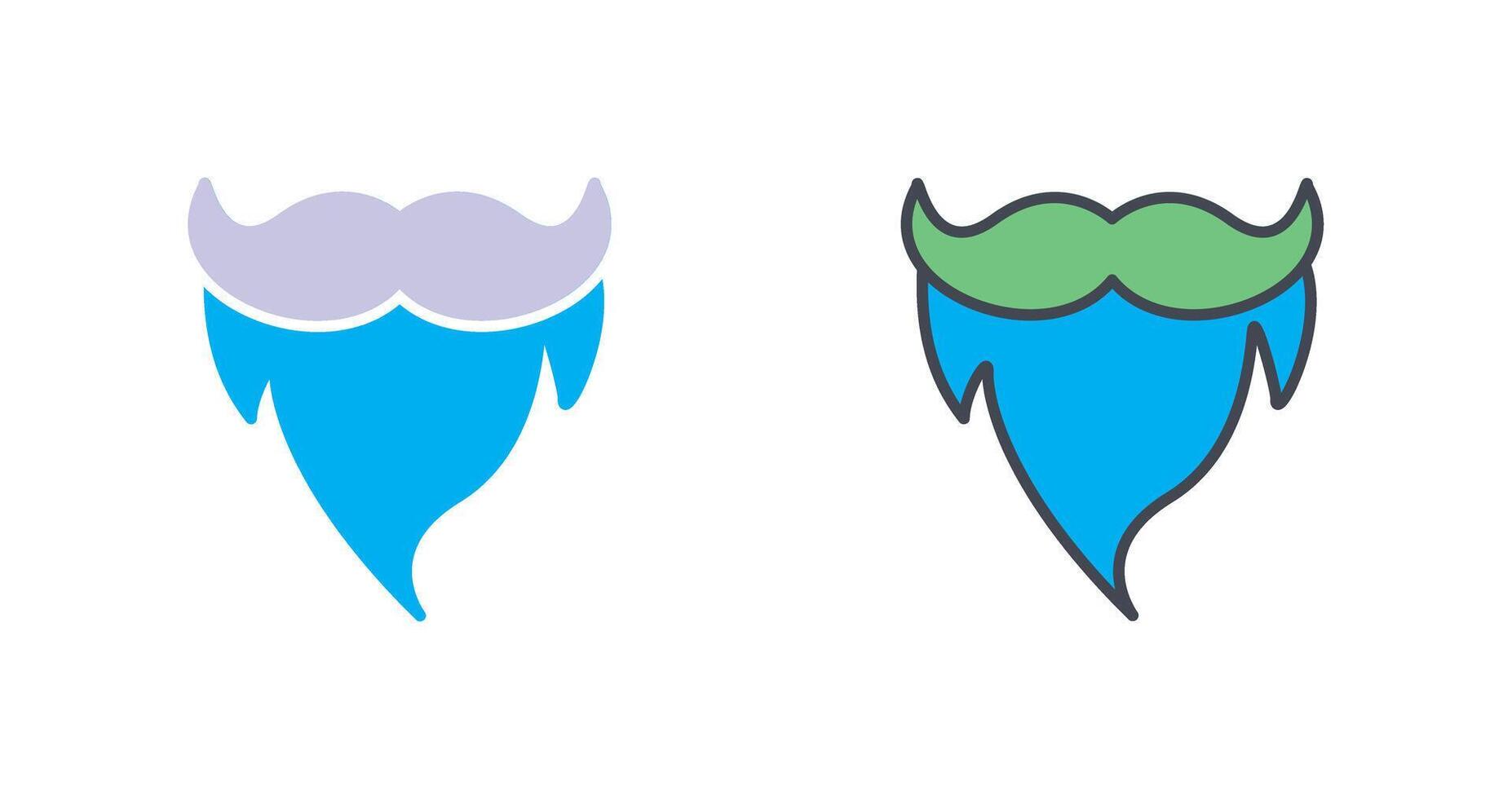 barbe et moustache ii icône conception vecteur