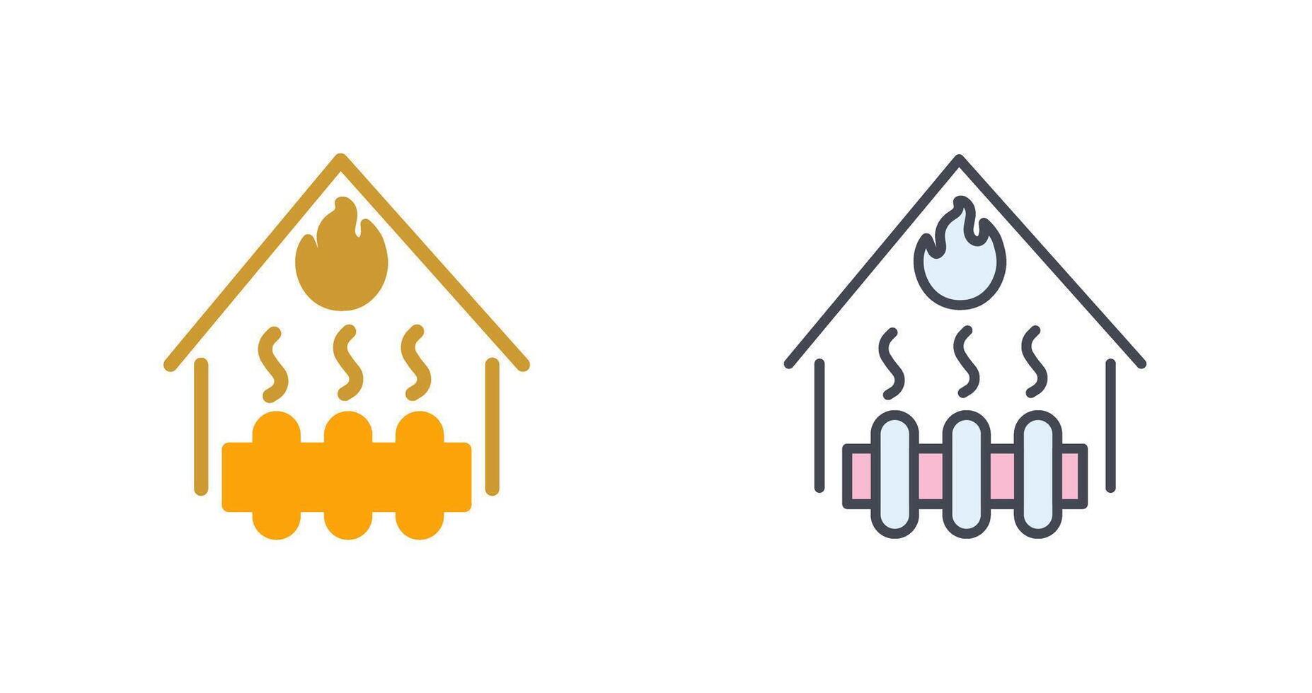 conception d'icône de système de chauffage vecteur