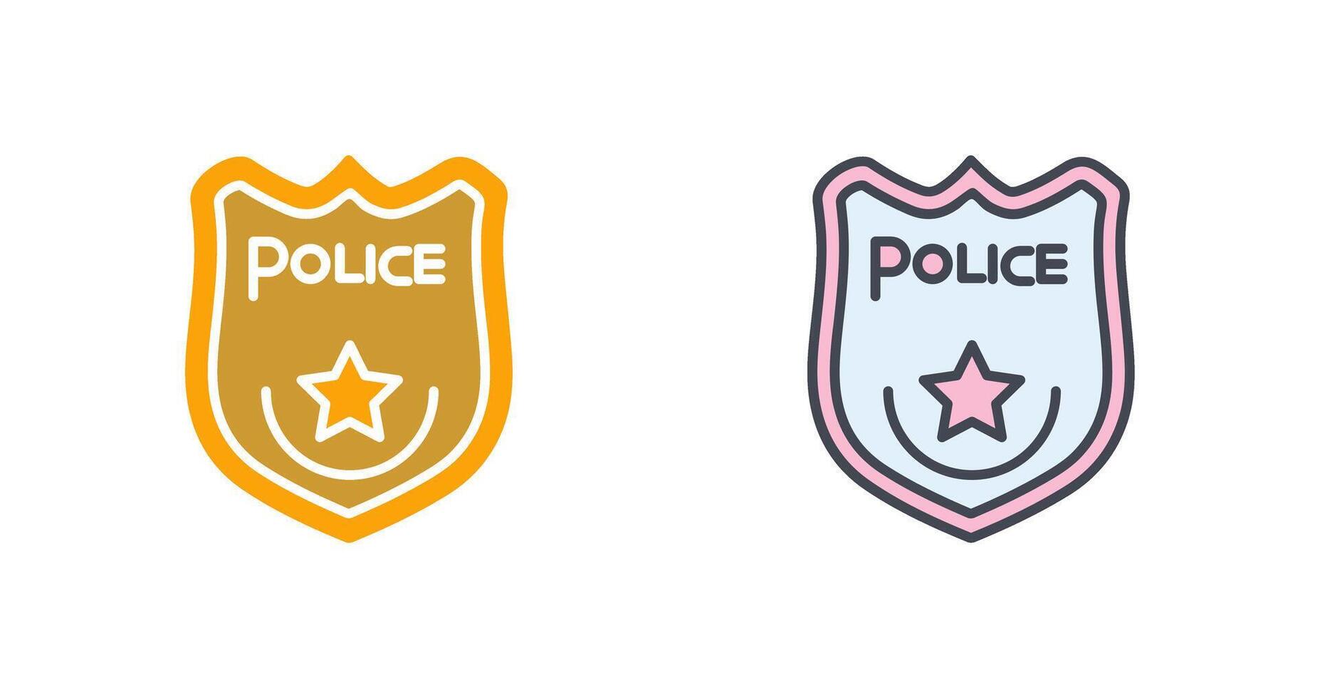 conception d'icône d'insigne de police vecteur