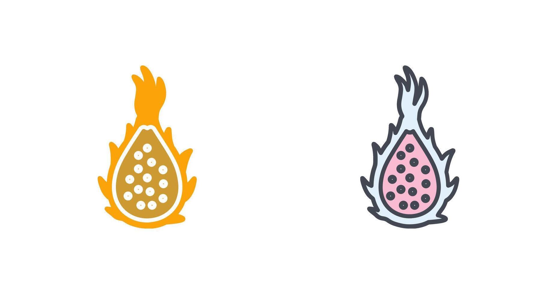 dragon fruit icône conception vecteur