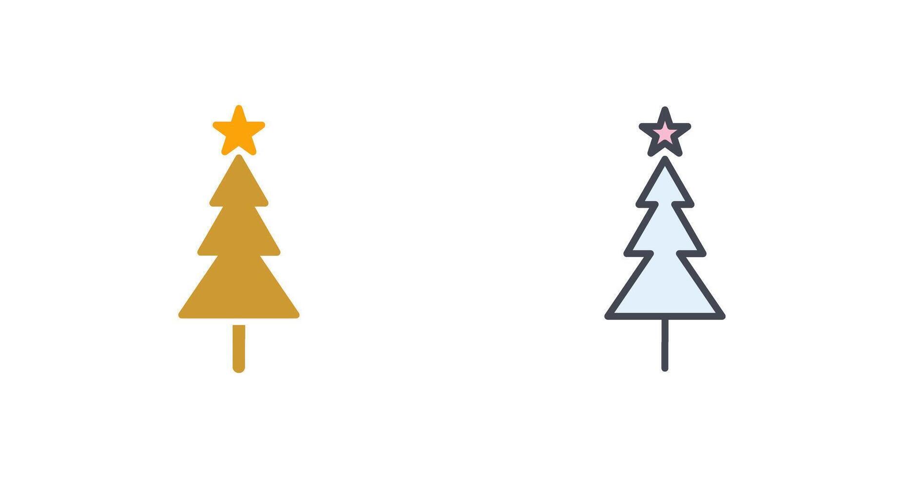 Noël arbre icône conception vecteur