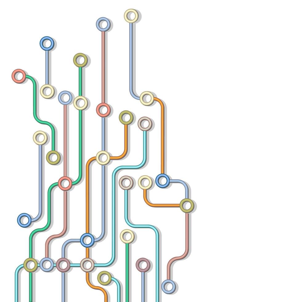 plan de métro abstrait vecteur