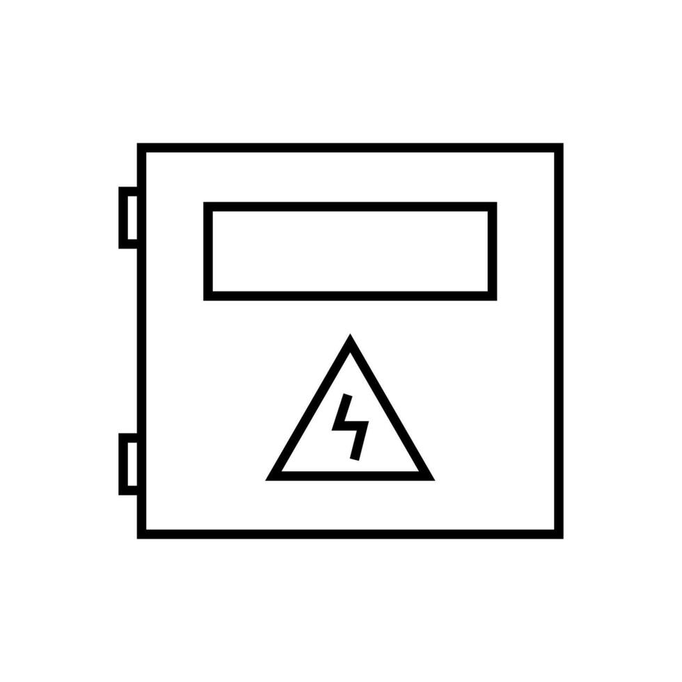 électrique panneau cabinet icône sur blanc Contexte vecteur