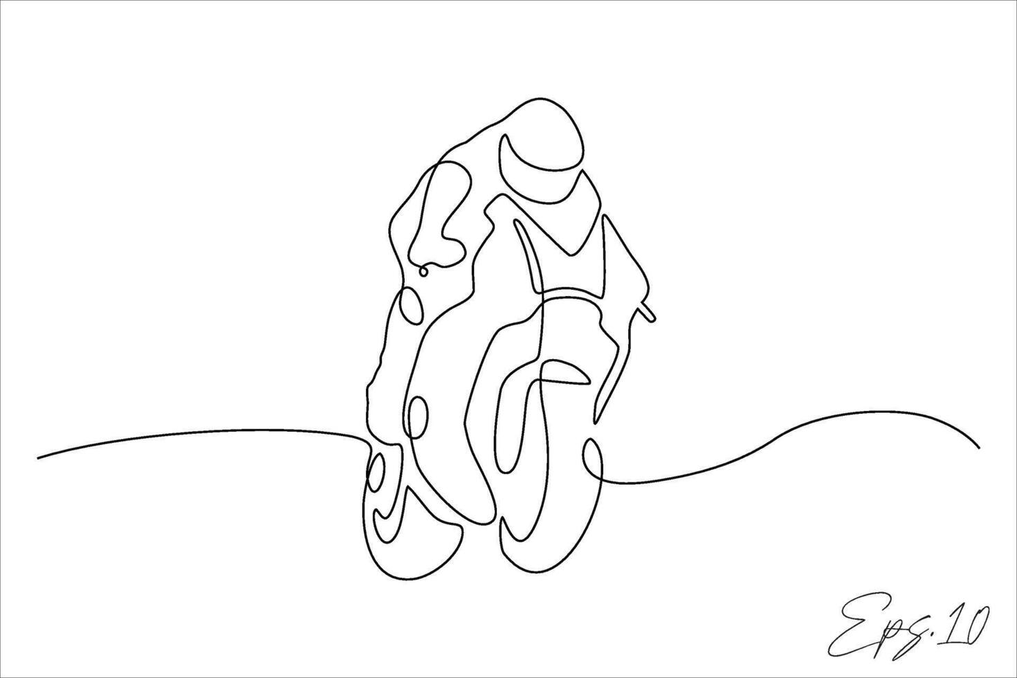 continu ligne art dessin de une coureur vecteur