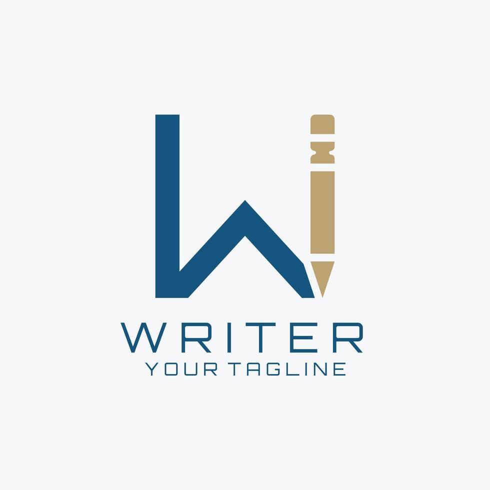 graphique conception, lettre w logo, écrivain logo conception vecteur