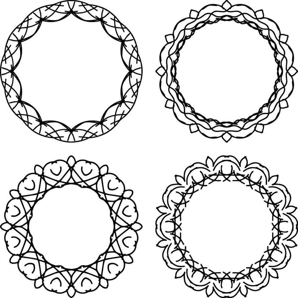 Cadre coloration page livre esquisser frontière illustration vecteur