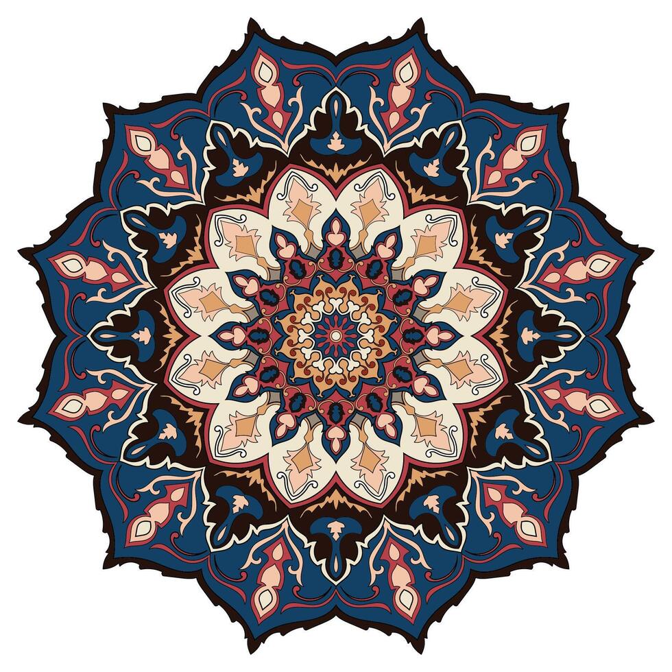 coloré mandala pour impression cercle livre couvertures sur blanc Contexte. vecteur