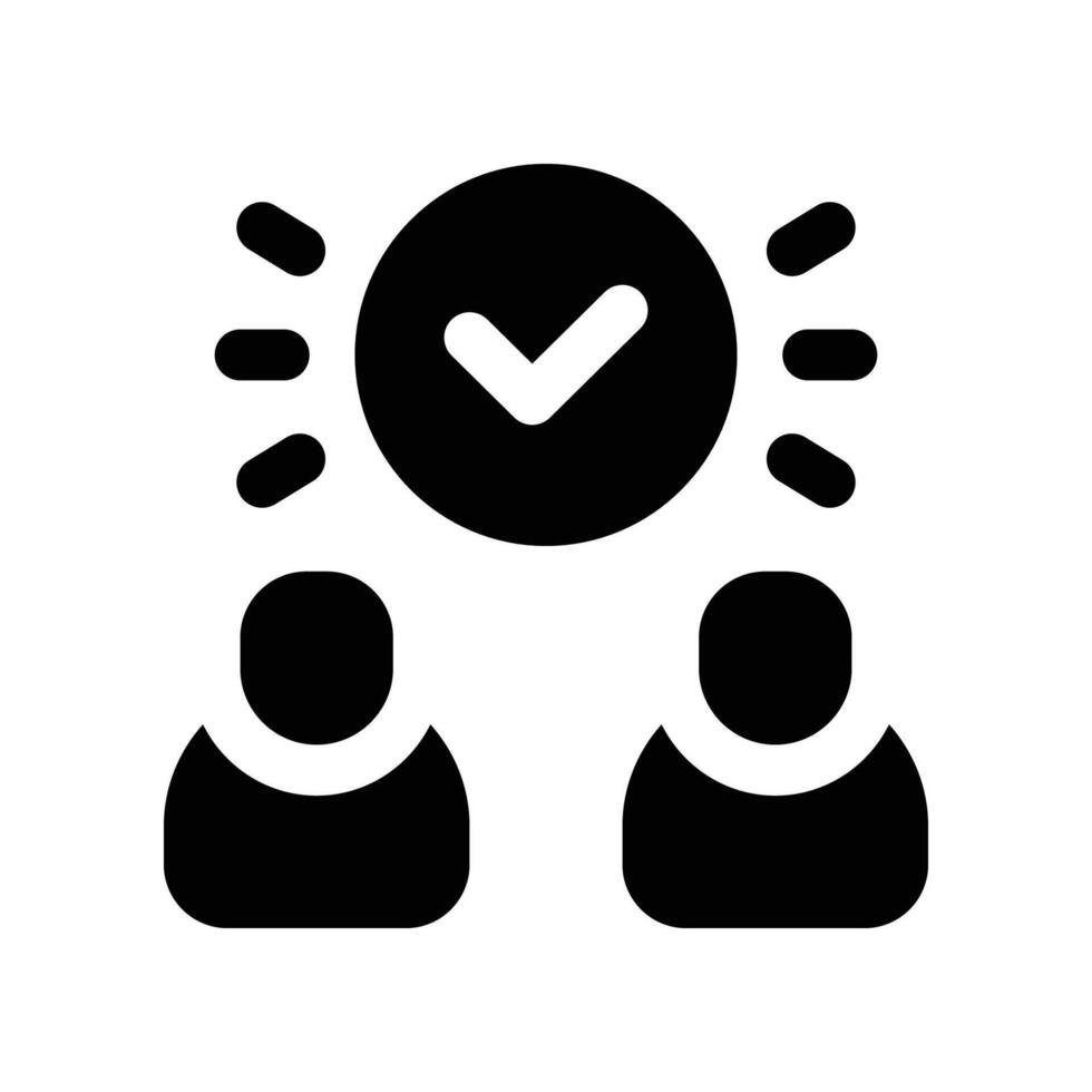 travail en équipe icône. glyphe icône pour votre site Internet, mobile, présentation, et logo conception. vecteur