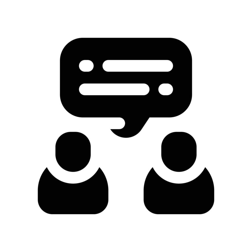 dialogue icône. glyphe icône pour votre site Internet, mobile, présentation, et logo conception. vecteur