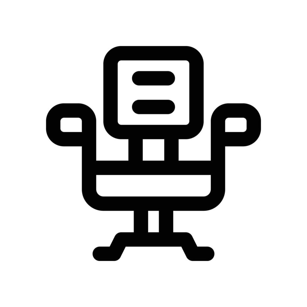 Bureau chaise icône. ligne icône pour votre site Internet, mobile, présentation, et logo conception. vecteur
