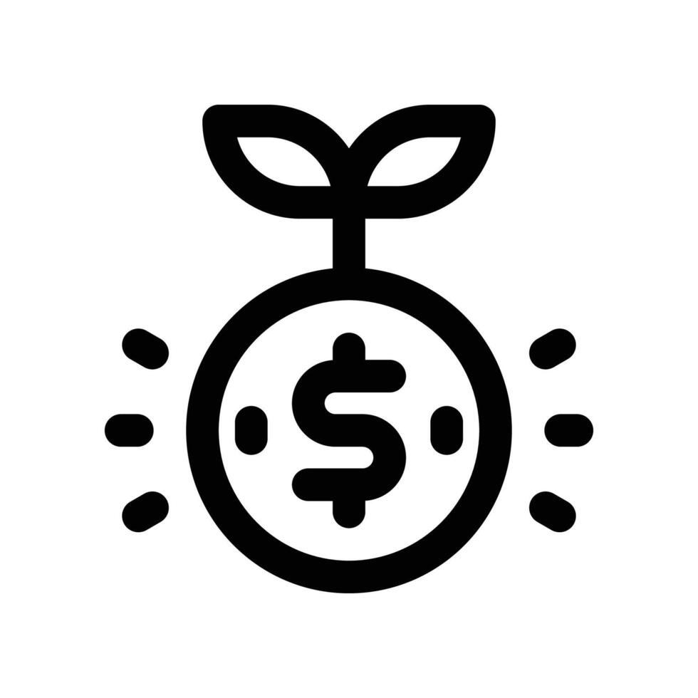 investissement icône. ligne icône pour votre site Internet, mobile, présentation, et logo conception. vecteur