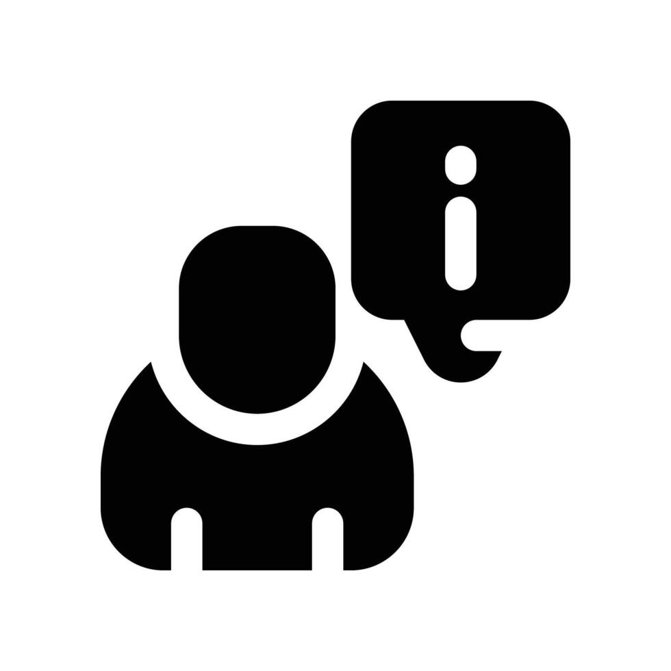 information icône. glyphe icône pour votre site Internet, mobile, présentation, et logo conception. vecteur