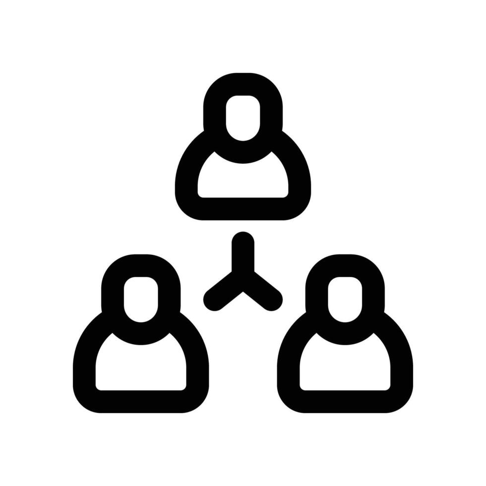 hiérarchie icône. ligne icône pour votre site Internet, mobile, présentation, et logo conception. vecteur
