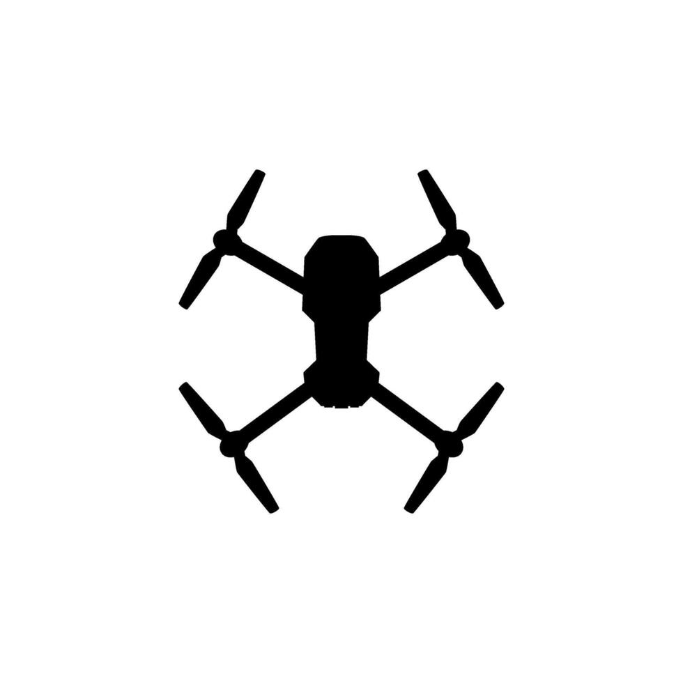 drone caméra ou uav silhouette, plat style, pouvez utilisation pour art illustration, applications, site Internet, pictogramme, logo gramme, ou graphique conception élément vecteur