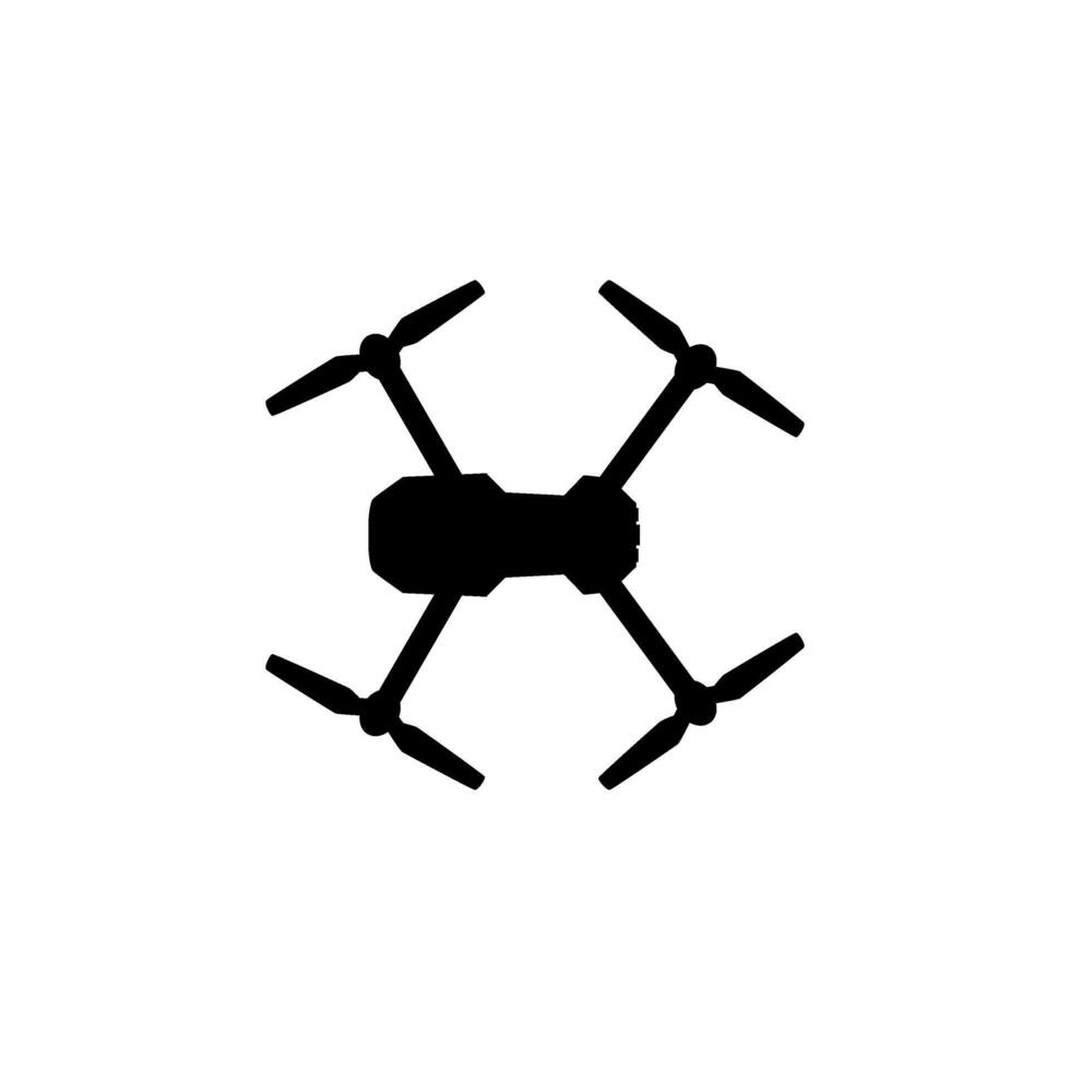 drone caméra ou uav silhouette, plat style, pouvez utilisation pour art illustration, applications, site Internet, pictogramme, logo gramme, ou graphique conception élément vecteur