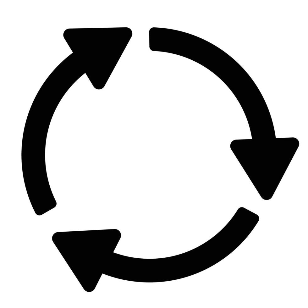 recycler symbole icône. recycler ou recyclage flèches icône. recycler signe vecteur