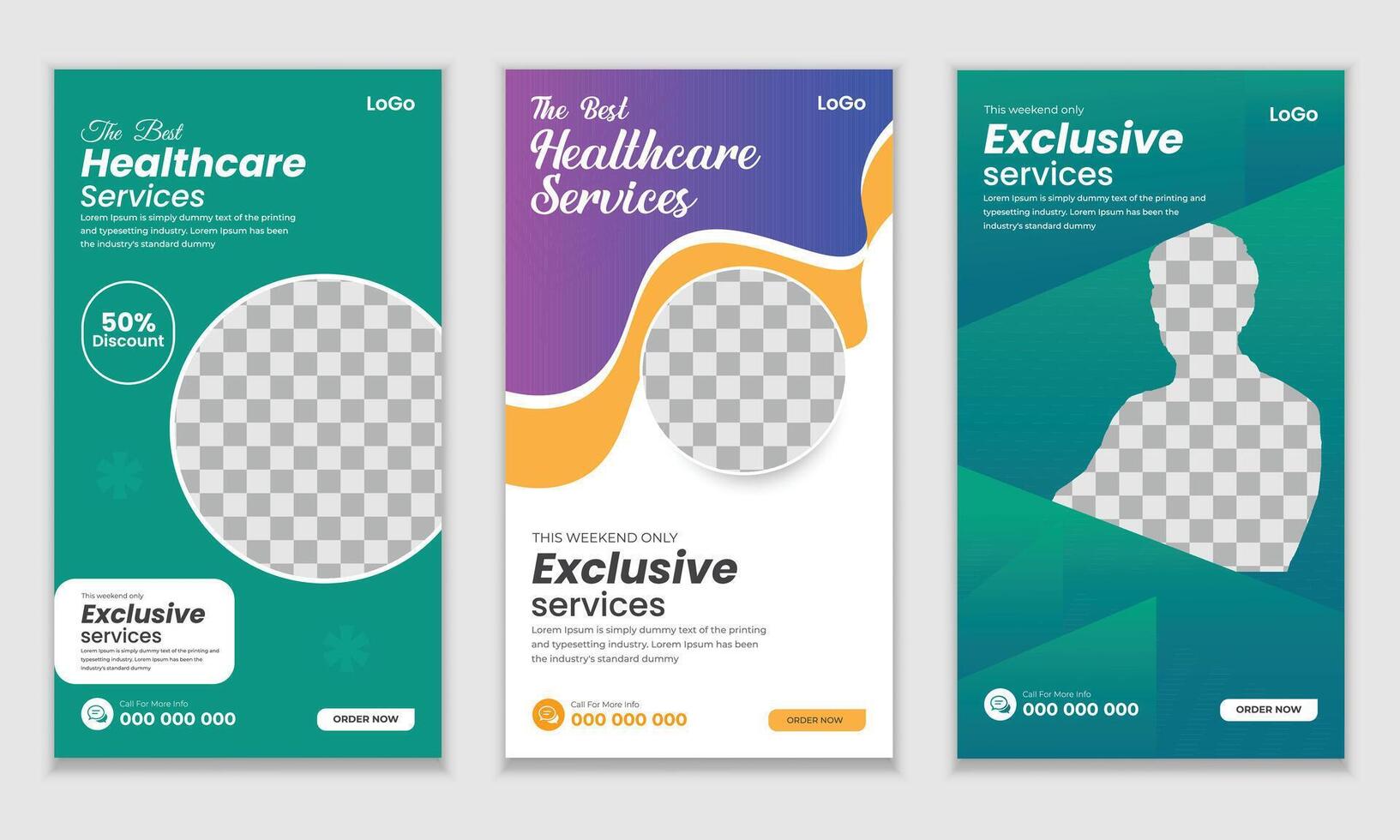 une collection de médical paquet histoires pour le médical secteur et santé prestations de service vecteur
