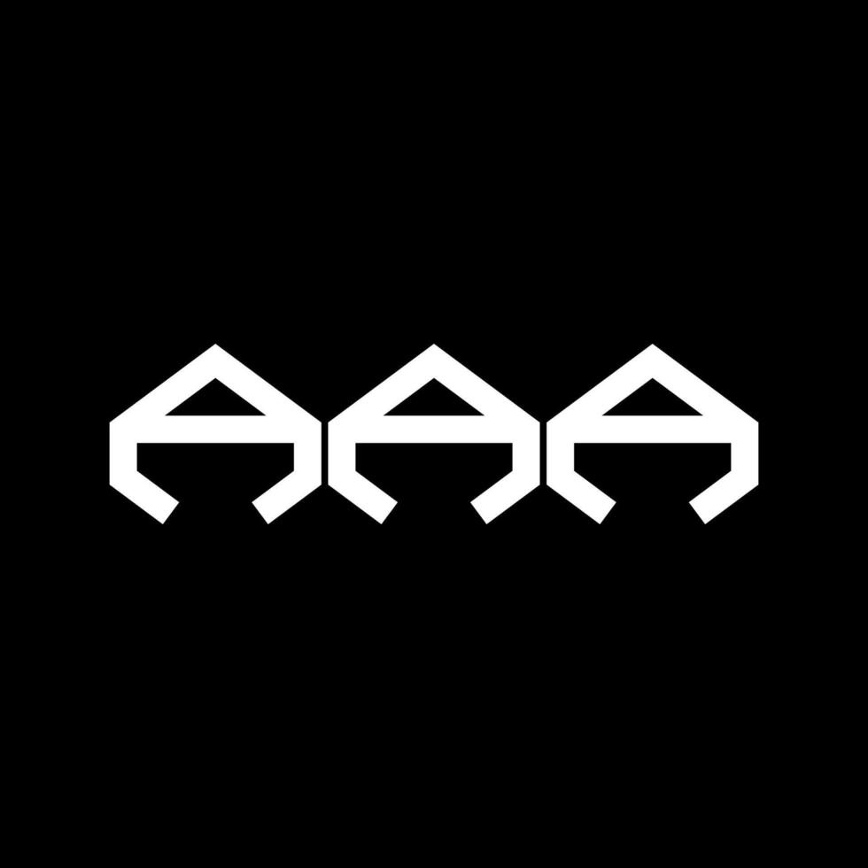 aaa lettre logo conception avec hexagone forme. aaa hexagone et cube forme logo conception. aaa hexagone alphabet blanc et noir couleurs. aaa monogramme, affaires et réel biens logo conception. vecteur