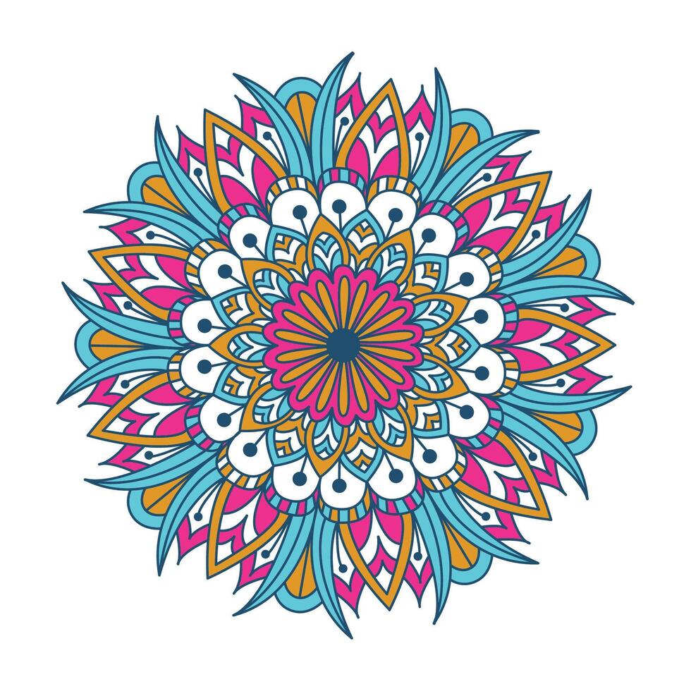 mandala de fleurs. éléments décoratifs d'époque. motif oriental vecteur