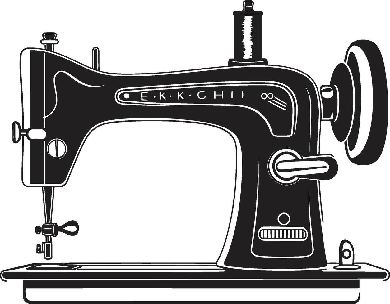 précision broderie noir pour couture machine emblème fileté élégance élégant pour lisse couture machine vecteur