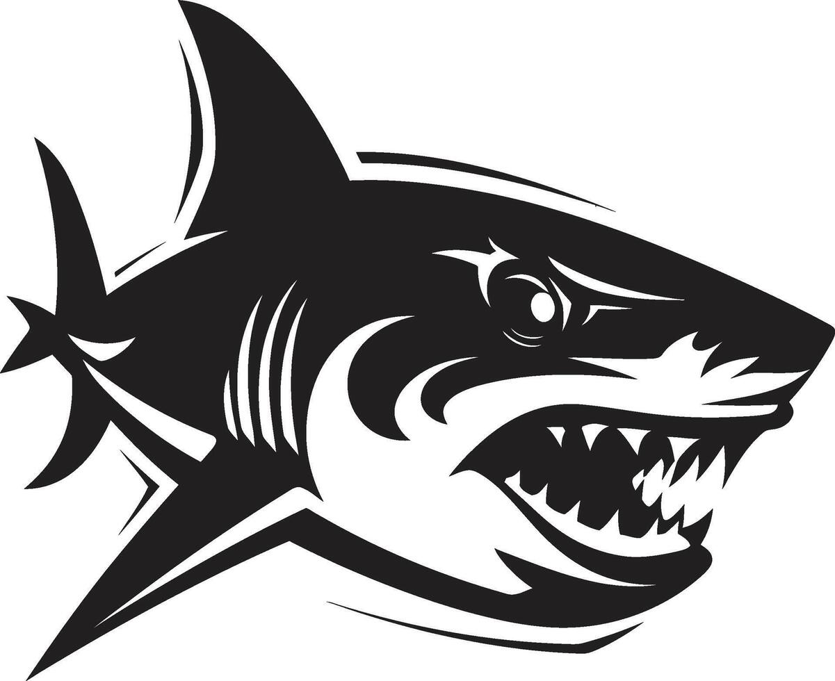 dynamique profondeurs élégant pour noir requin océanique la souveraineté noir pour menaçant requin vecteur